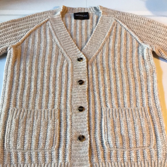 NICHOLAS Chunky Knit Alpaca Sweater Cardigan - Picture 7 of 14